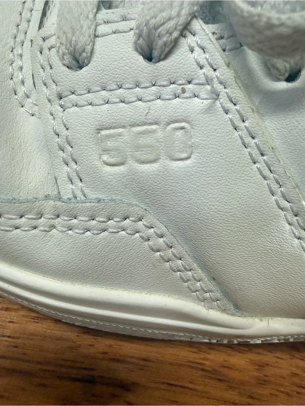 New Balance 550 White Lace-Up Sneakers
